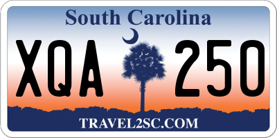 SC license plate XQA250