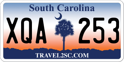 SC license plate XQA253