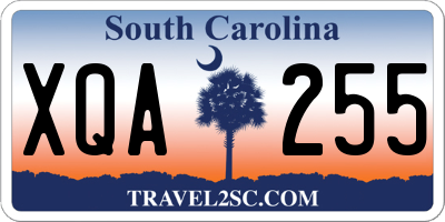 SC license plate XQA255