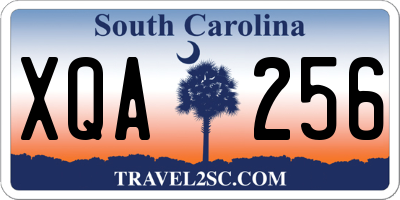 SC license plate XQA256