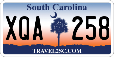 SC license plate XQA258