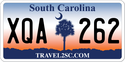 SC license plate XQA262