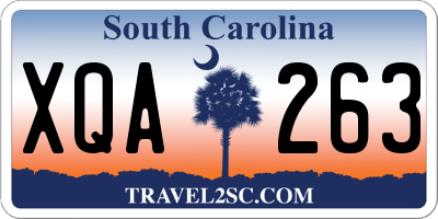 SC license plate XQA263