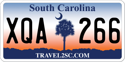SC license plate XQA266