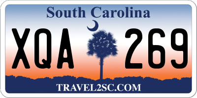SC license plate XQA269