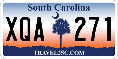 SC license plate XQA271