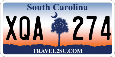 SC license plate XQA274