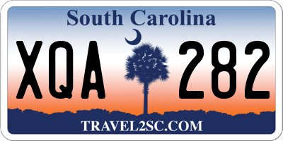 SC license plate XQA282