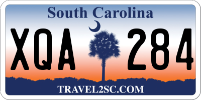 SC license plate XQA284
