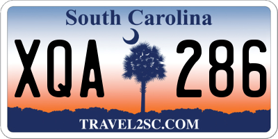 SC license plate XQA286