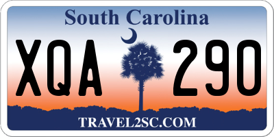 SC license plate XQA290