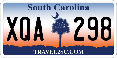 SC license plate XQA298