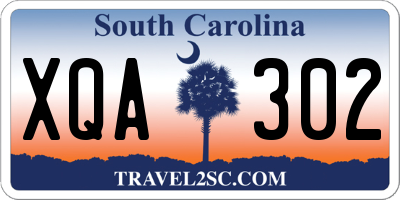 SC license plate XQA302