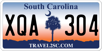 SC license plate XQA304