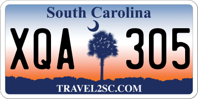 SC license plate XQA305