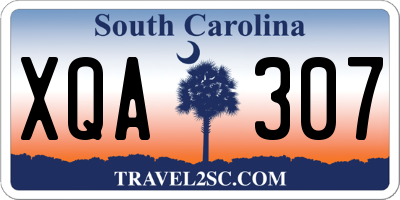 SC license plate XQA307
