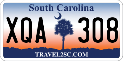 SC license plate XQA308