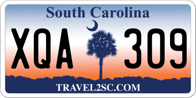 SC license plate XQA309