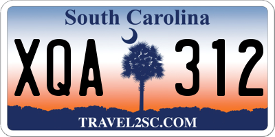 SC license plate XQA312