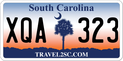 SC license plate XQA323