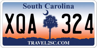 SC license plate XQA324