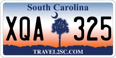 SC license plate XQA325
