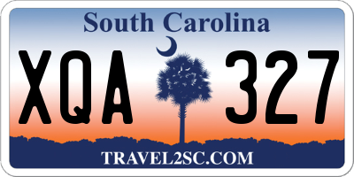 SC license plate XQA327