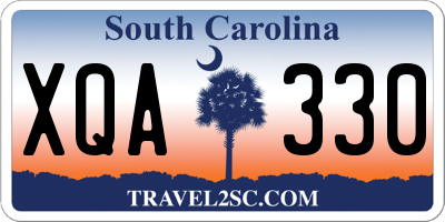SC license plate XQA330