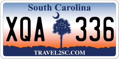 SC license plate XQA336