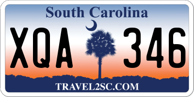 SC license plate XQA346