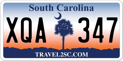 SC license plate XQA347