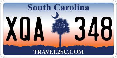 SC license plate XQA348
