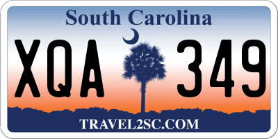 SC license plate XQA349