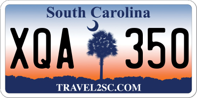 SC license plate XQA350