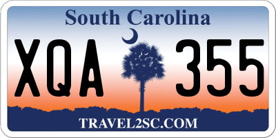 SC license plate XQA355