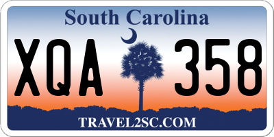 SC license plate XQA358