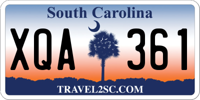 SC license plate XQA361