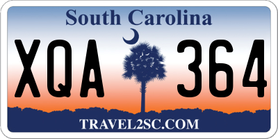 SC license plate XQA364