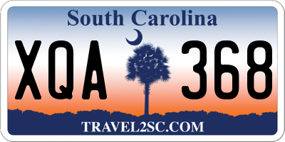 SC license plate XQA368