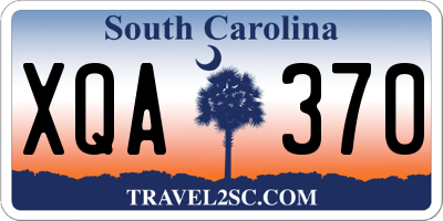 SC license plate XQA370