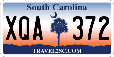 SC license plate XQA372