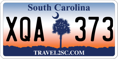 SC license plate XQA373