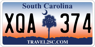SC license plate XQA374