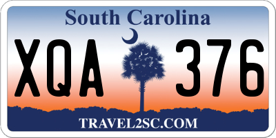 SC license plate XQA376