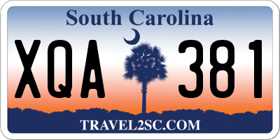 SC license plate XQA381