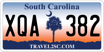 SC license plate XQA382
