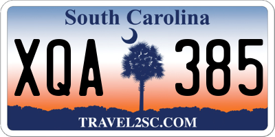 SC license plate XQA385