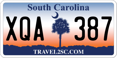 SC license plate XQA387