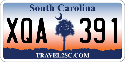 SC license plate XQA391