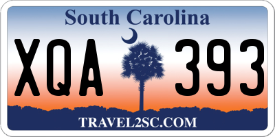 SC license plate XQA393